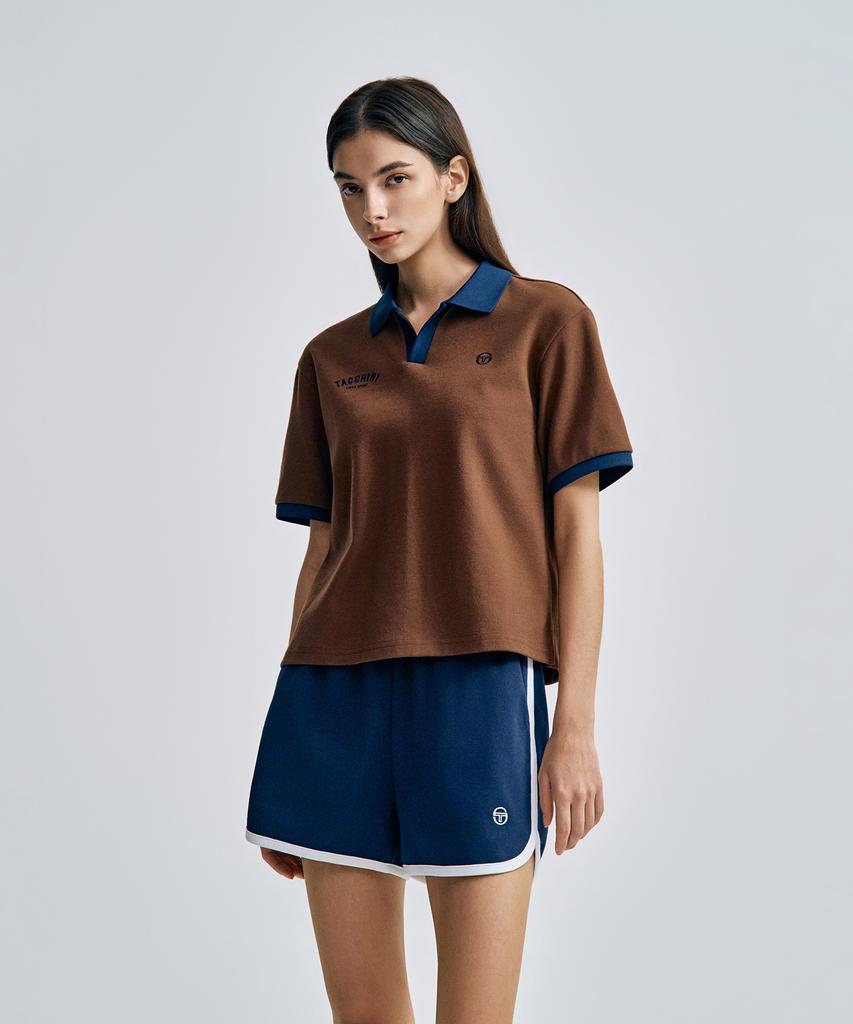 SERGIO TACCHINI W Double Knit Open Collar Polo