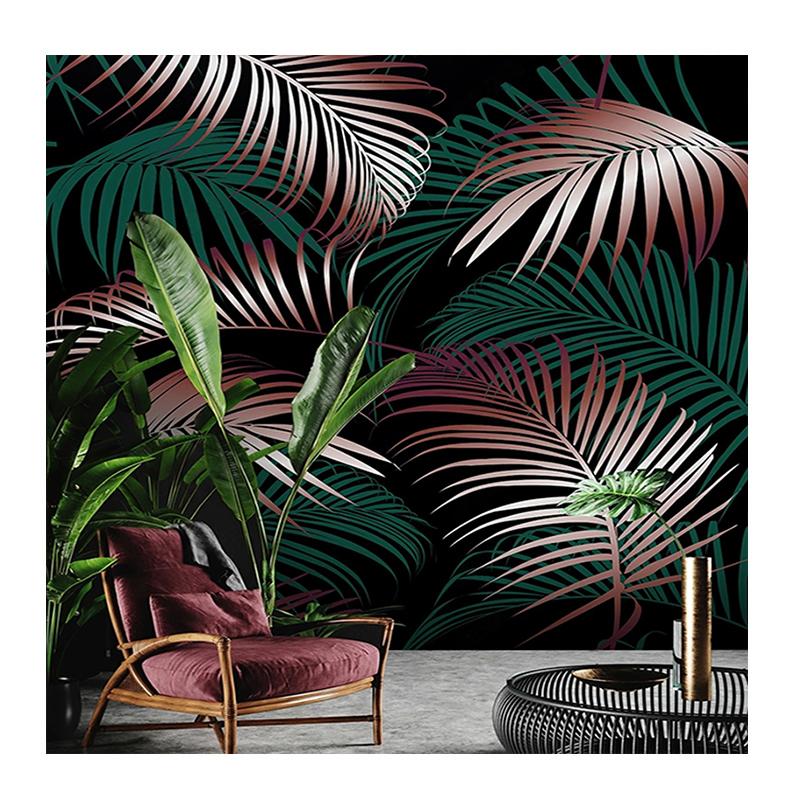 

Mural Wallpaper Modern Hand Painted Tropical Plant Leaves Wallpaper Living Dining Room Home Decoration 3D Wall paper 200 cm(W) x 140 cm(H)