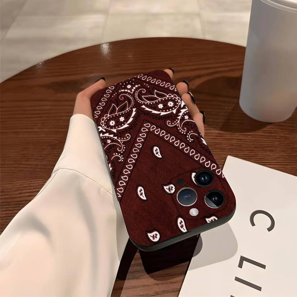 

Bandana Pattern Phone Case For iPhone 17,16,15,14,13,12,11,Pro,Max,Plus Shockproof Cover iPhone12