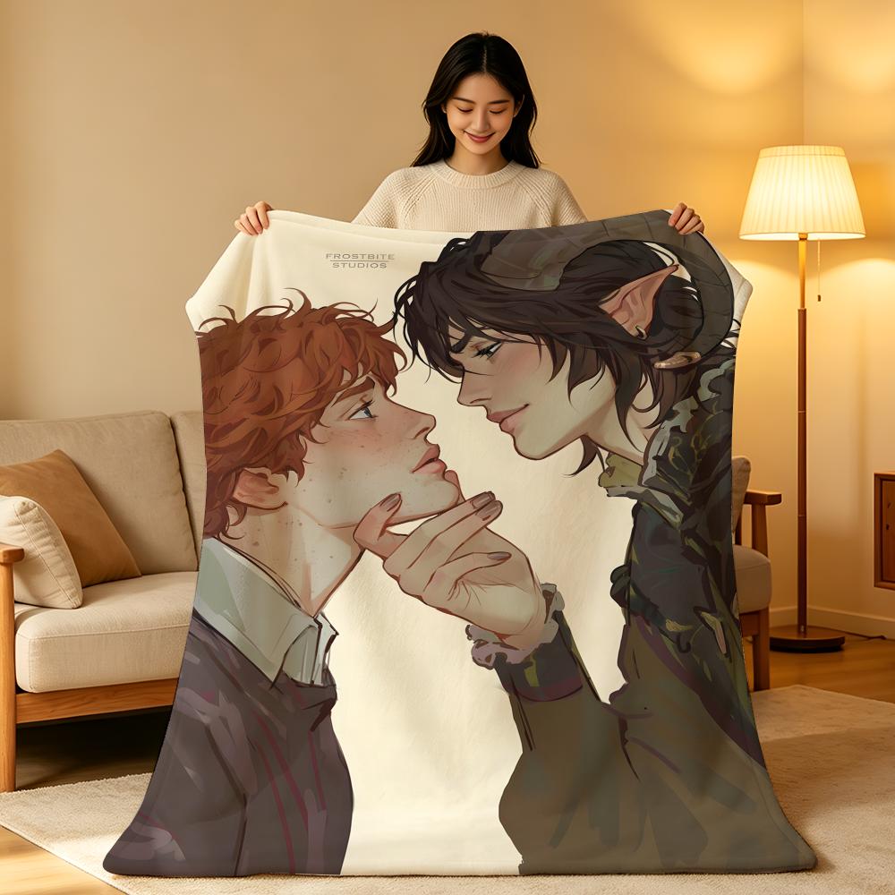 Novel T-The C-Cruel P-Prince Throw High-Density Short Plush Blanket Soft Skin-Friendly for Sofa Nap Air-Conditioned Room