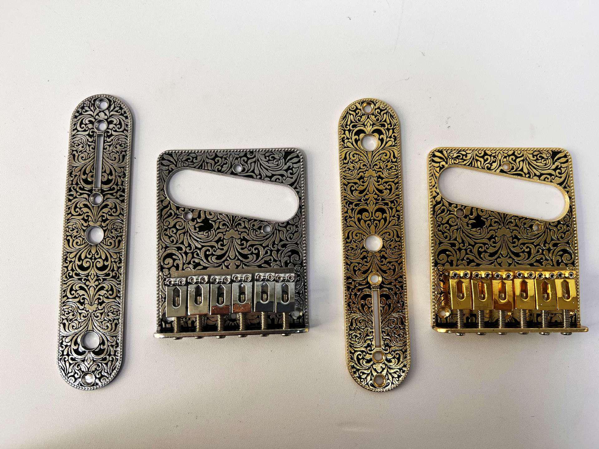 High-Grade TL Electric Guitar Carved Roller Bridge Carved TL Bridge with Saddle + Flat Plate