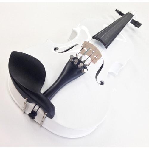 Hallstatt V-12/WH White Violin, 4/4 Size (Standard Size)
