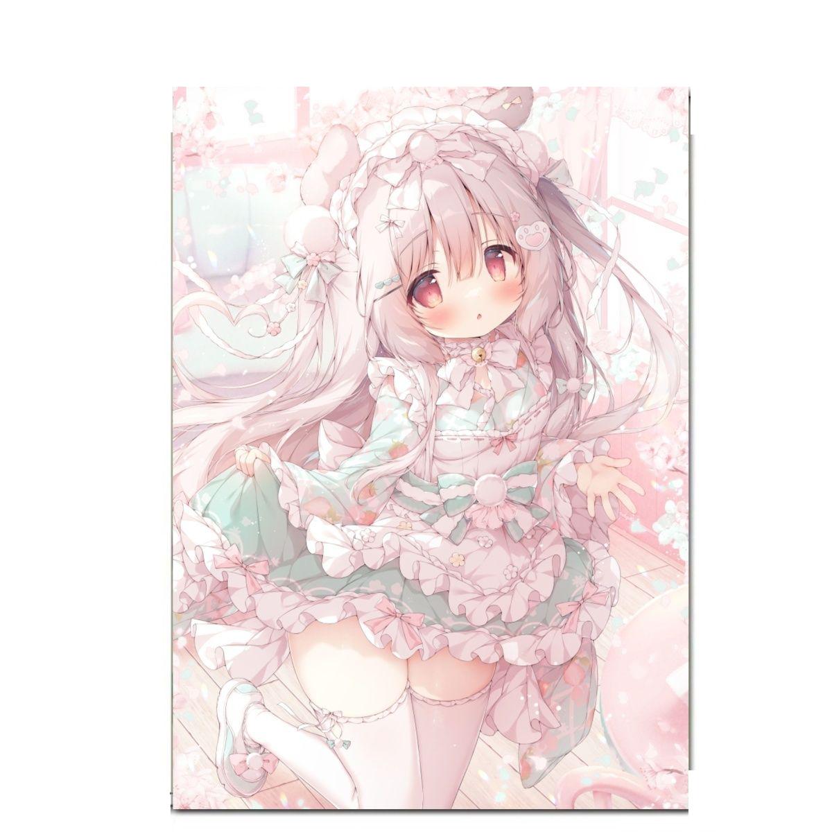 

Retro Style New Galgame Girls Pink Tapestry for Dorm Bedroom Wall Decor Aesthetic Background Cloth 74x94cm(29x37in)