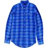 Polo Plaid Print Button-Down Long Sleeve Shirt Women Shirts Blue 211794821002