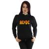 AC/DC Womens/Ladies Fire Logo Hoodie