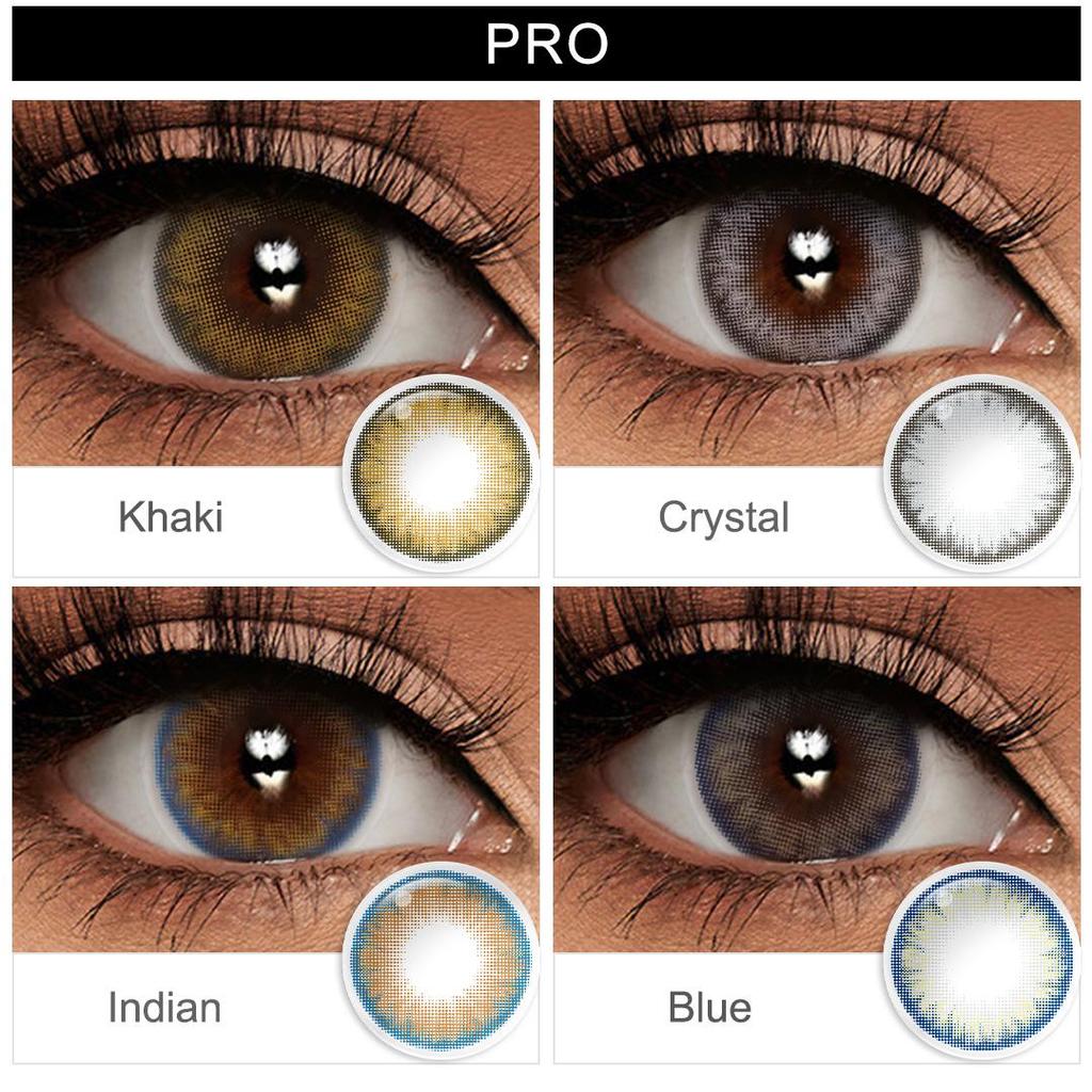 FreshGo Fargede kontaktlinser Kosmetikk Blå fargelinse for øynene Naturlig skjønnhet Elever 1 par årlig myk kontaktlinse