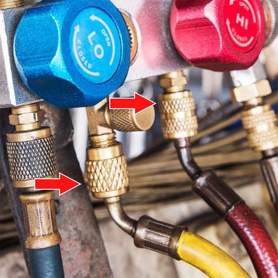 New 2PCS R410a Charging Vacuum Port Adapter Metal Converter for Mini Split System Air Conditioner HVAC Refrigeration Service