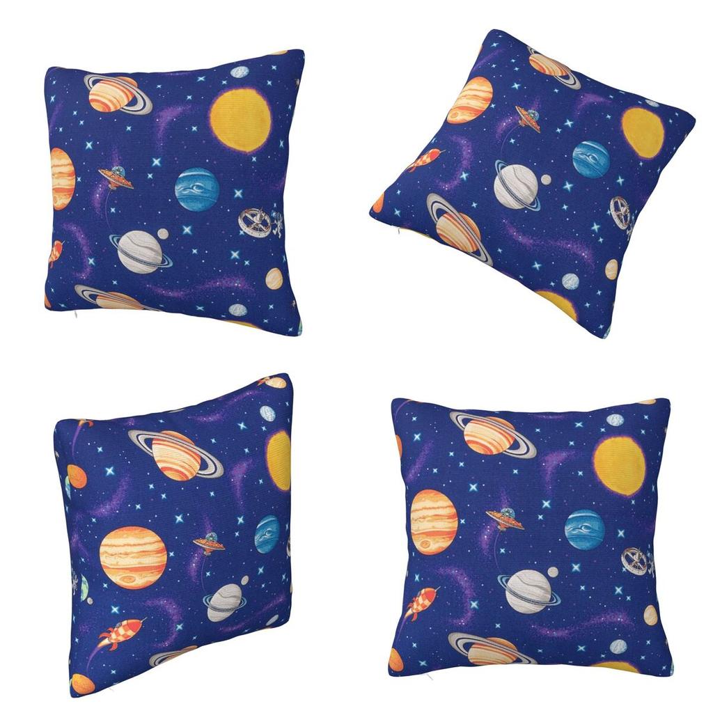 Sonnensystem Weltraum Planeten Universum Quadratischer Kissenbezug Kissenbezug Kissenhülle Dekokissenbezug für Zuhause Schlafzimmer Auto