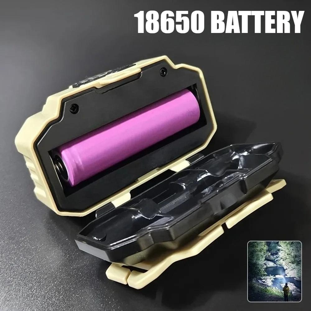 Leistungsstarke wiederaufladbare Stirnlampe mit rotem Blinksignal für Outdoor-Nachtlauf, Radfahren, Wandern, Notfall-Campingausrüstung