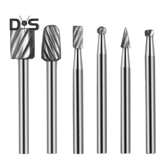 

6 шт. спиральные фрезы высокой твердости, износостойкие деревообрабатывающие дрели, роторные напильники, товары для дома 1 Set