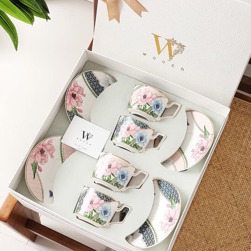 WOOCH Изысканный цветочный набор из чашки и блюдца в подарочной упаковке