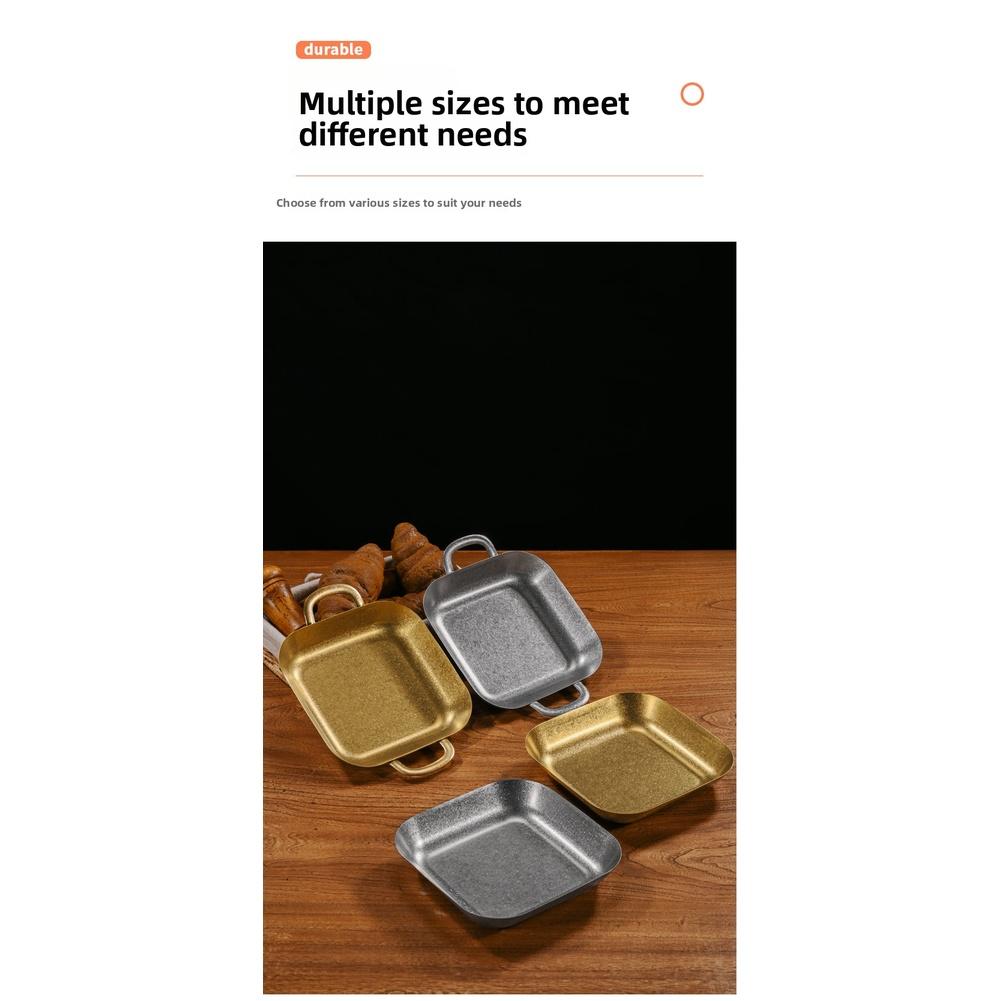 For Home Dining Retro Snack Tray Metal Serving Plate Versatile Serving Tray For Snacks Snack Tray Silver Aged Finish