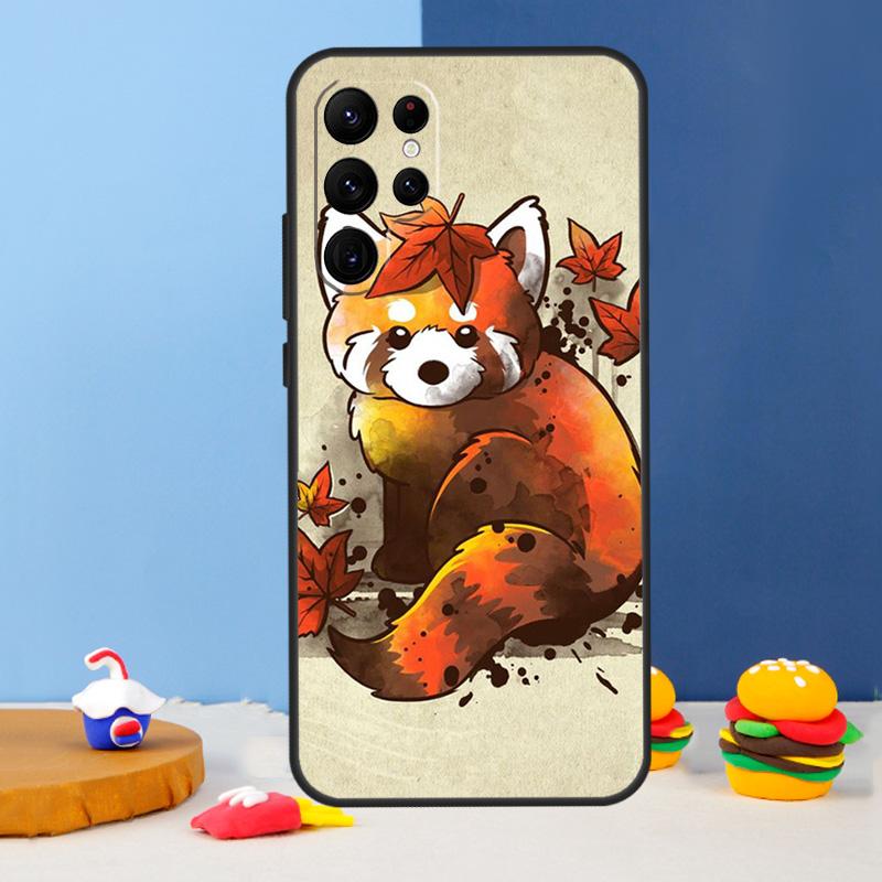 Red Panda Phone Case For Samsung Galaxy S24 S25 Ultra S9 S10 S20 S22 S21 S23 Plus S24 FE Cover Coque