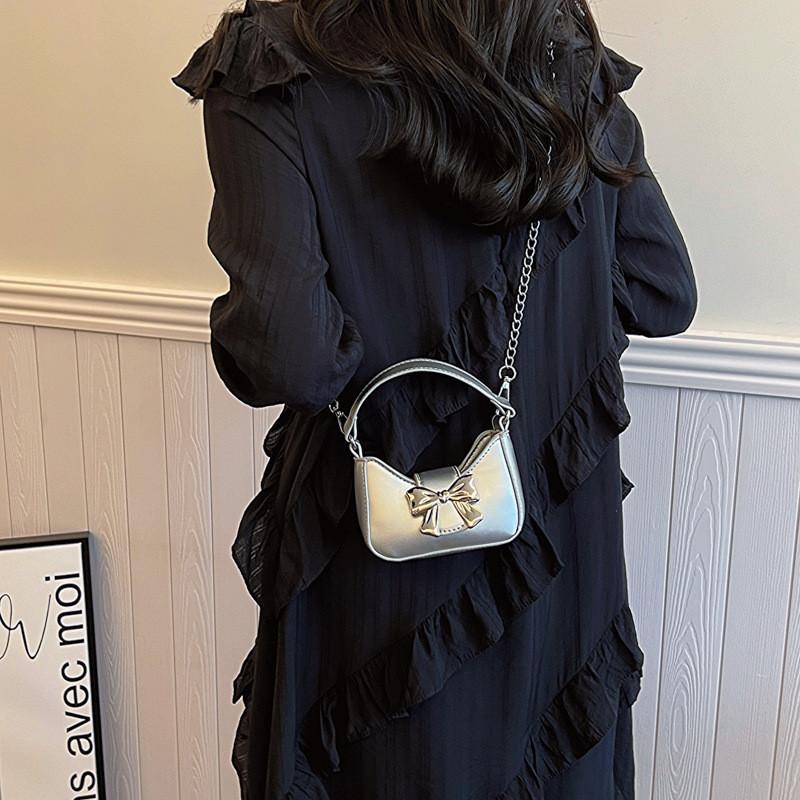 Decoration Bow Mini Handbag Outdoor Trendy Shoulder Bag Womens Crossbody Bag