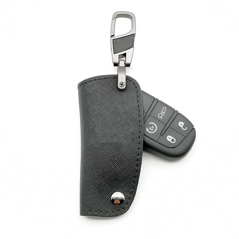 

Leather Car Remote Key Case Cover Shell Fob For Jeep Renegade Grand Cherokee Chrysler For Fiat 2/3/4/5 Button Remote Accessories