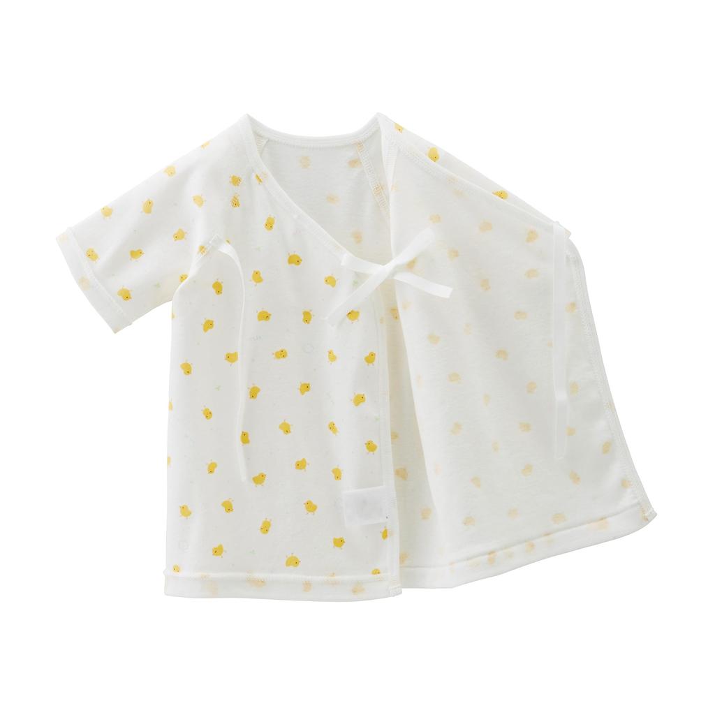 Miki House Baby Chick Made in for Boys and Undershirt, Design, 100% Cotton, Japan, Girls, Newborn, 60cm, White, 40-2107-385