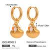 Youthway Flower Heart Ceramic Drop Dangle Stainless Steel Earrings Party Charm Romantic Jewelry for Women Gift