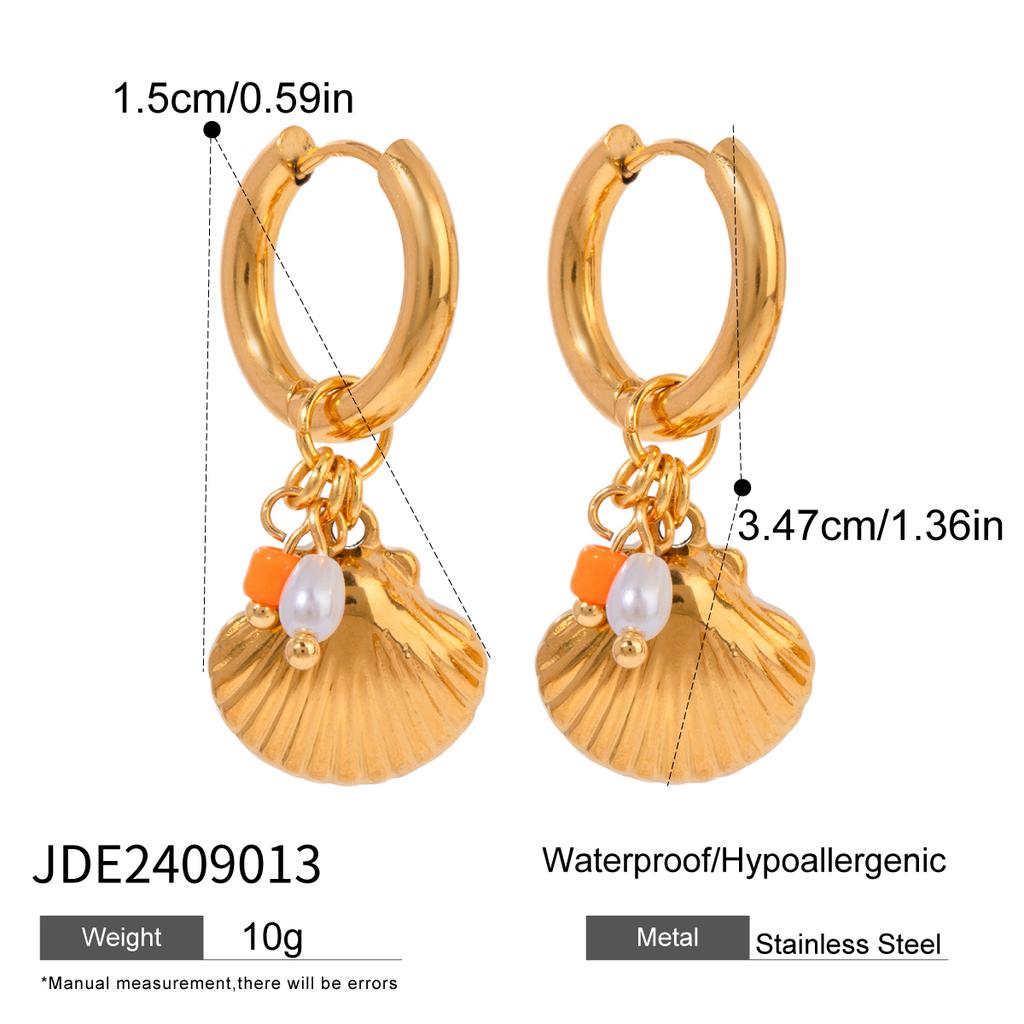 Youthway Flower Heart Ceramic Drop Dangle Stainless Steel Earrings Party Charm Romantic Jewelry for Women Gift
