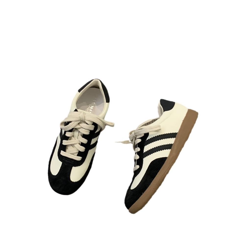 Red Women's Spring and Autumn New Flat-soled White Shoes, Student Versatile Sports and Leisure Board Shoes