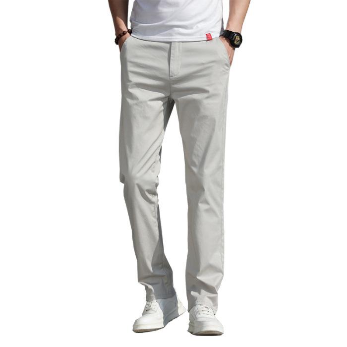 Autumn and winter new business men's casual trousers loose middle-aged elastic men's daily comfortable breathable trousers male
