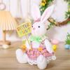 Easters Gnomes with Carrot and Sign Easters Gnomes Plush Doll with Rabbit Tabletop Accent for Festival Atmosphere