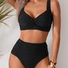 European American Sexy Bikini for Women - High-Waisted Two-Piece Swimsuit, Stylish Bathing Suit for Beach