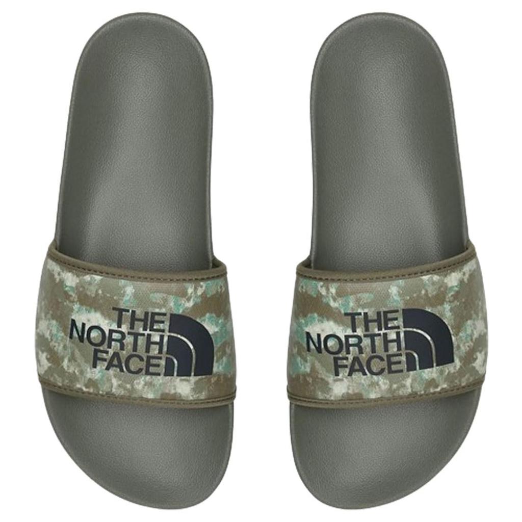 The North Face Base Camp Slide 3 Lightweight Shower Sandals for Outdoor Military Black US 7 Men's Camping, Olive/TNF (IYL), (25.0cm) [Used]