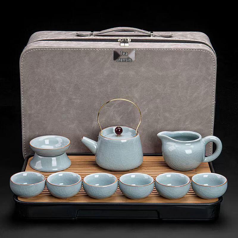 Qianyu Ru Kiln Ceramic Kung Fu Tea Set