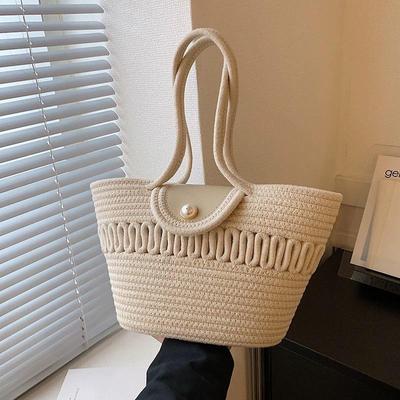 Women’s Large Capacity 2024 Spring Woven Straw Tote Bag
