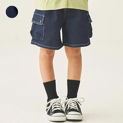 [Children's Clothing] Daddy Oh Daddy (Daddy O'daddy) Denim Culottes with Side Pockets 90cm-140cm V61100