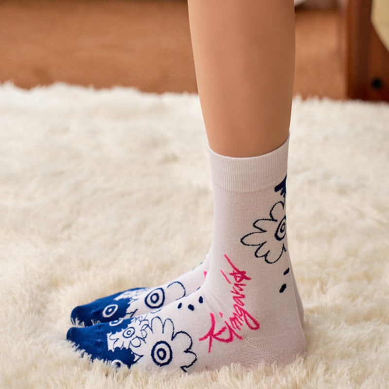 bananasisters side flower socks 2 colors