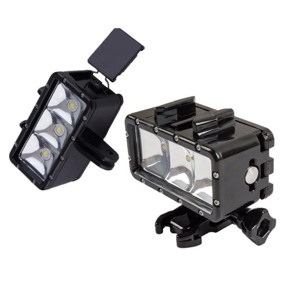 30m Diving Waterproof LED Action Camera Flash Light for GoPro Hero 45752 Xiaoyi