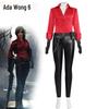 Ada Wong Resident Evil Red Shirt Cosplay Costume Set for Women