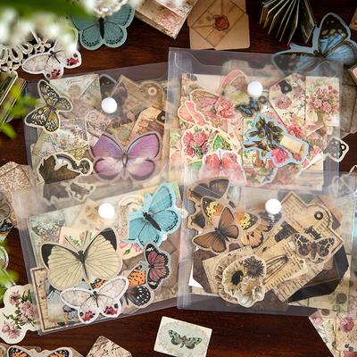 31Pcs Tiny Mini Journal Decor Material Pack Vintage DIY Scrapbook Craft Supplies for Gift