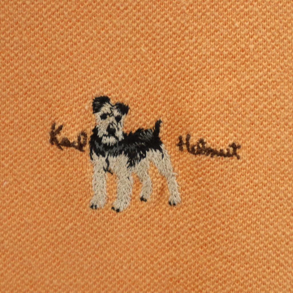 Karl Helmut Short Sleeve Polo Shirt L Orange Series Fawn Men's Used
