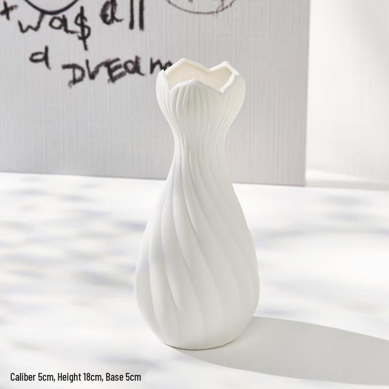 Ceramic Cylindrical Vase for Flowers