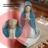 Sacred Sculpture Rosary Box Resin Catholic Religious Keepsakes Prayers Room Decoration Jewelry Storage