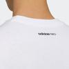 Adidas Neo Logo Print Round Neck Loose T-Shirt Men Tops White H62009