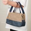 Tragbare Thermische Lunchbox-Taschen Große Kapazität Canvas-Stoff Lebensmittelaufbewahrung Handtaschen Reise Picknick-Beutel Isolierte Kühltasche Bento-Tasche