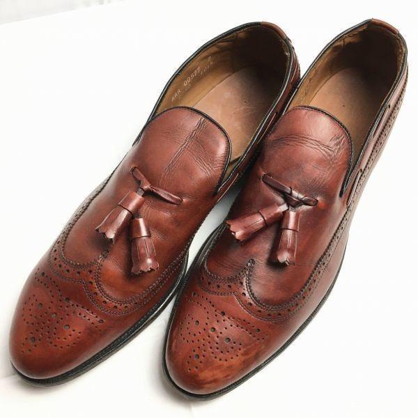 Allen Edmonds Berwick Made in USA Tassel Loafer Slip-On Shoes Brown Size 10AAA (26.0-27.0) Men's(USED)