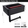 Stainless Steel Wipes Holder Bright Tissue Holder Bathroom Black Wipes Holder No Punching