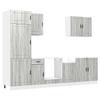 7 Piece Kitchen Cabinet Set Porto Grey Sonoma Wood Based Panel