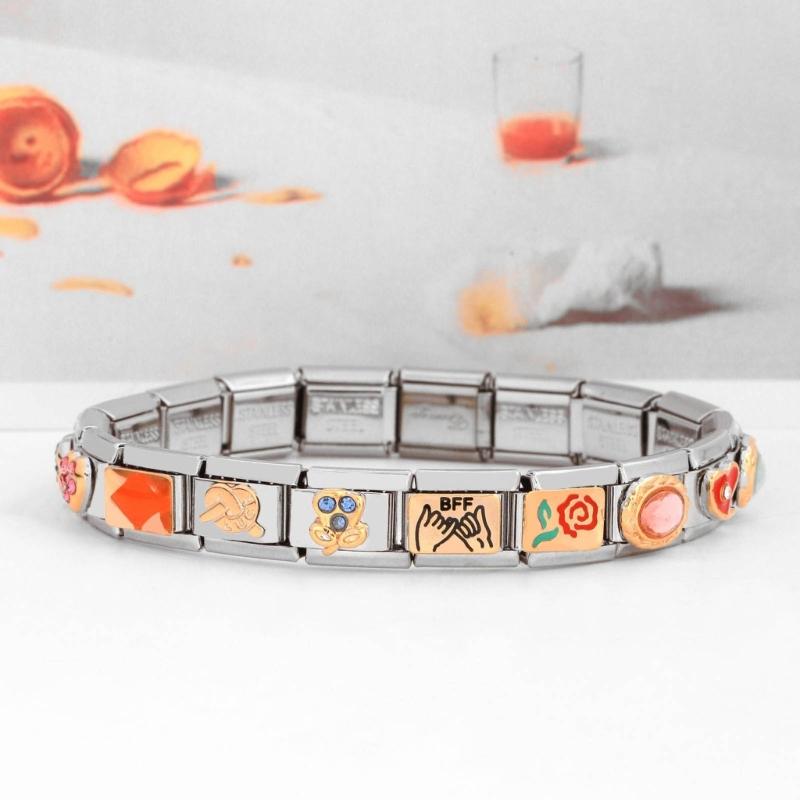 10 Stück Modulare Schmuckteile Quadratische Perlen Armband Schmuck DIY Herstellungsteile Vintage Charms Verbindungsstücke Einzigartige Accessoires
