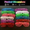 6/48Pcs LED Light Up Glasses Wedding Glow In The Dark Party Neon Luminous Glasses for Adults Kids Birthday LED Party Accessory
