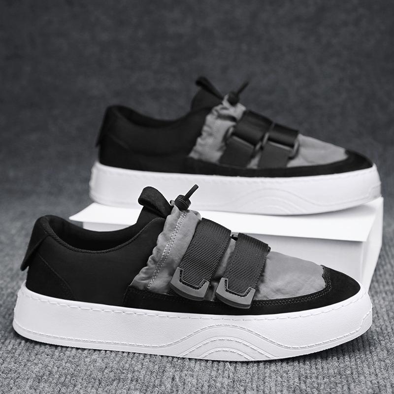 Čtyřsezónní nízké boty s tlustou základní deskou, mládežnická móda, elastický pásek, pánské boty, outdoorové sportovní trendy, líné jednoboty G01