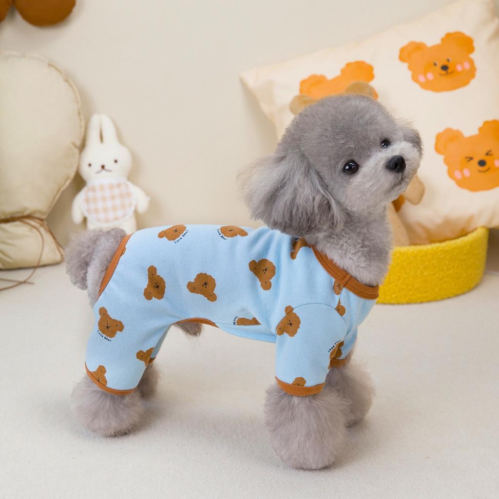 Cotton comfortable pet clothing puppy dog clothes four-legged pajamas spring and summer thin autumn and winter clothing