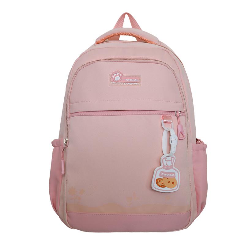 

Студентський шкільний рюкзак жіночий середньої школи великої ємності Чоловічий водовідштовхувальний легкий студентський рюкзак рожевий