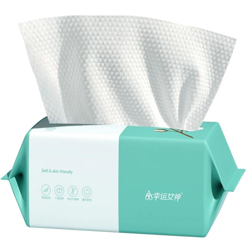 Serviettes Nettoyantes Visage Jetables 20x15cm Coton Épais Texturé Perlé Doux Double Usage Sec/Humide Démaquillage Soin de la Peau Serviette Salon de Beauté 100pcs/50pcs/Paquet