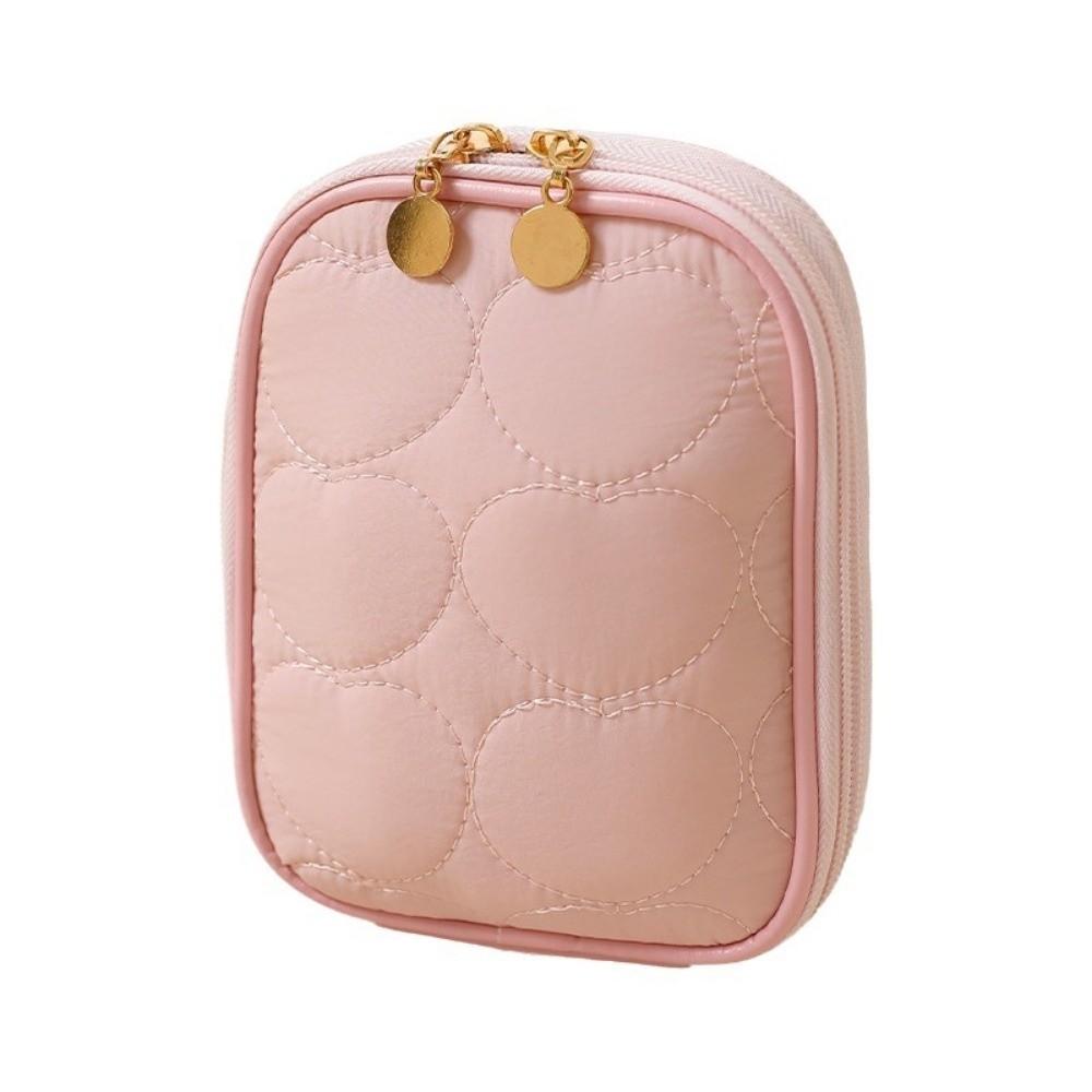 Zipper Mini Storage Case Lightweight Cosmetic Pouch Elegant Makeup Bag  for Women