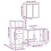 VidaXL Ensemble De Meubles De Salle De Bain 3 Pcs Chêne Marron, Armoire De Salle De Bain, Placard De Salle De Bain, Meuble 3301014